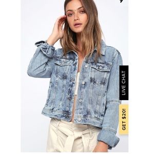 Free People Rumors light weight denim jacket NWOT